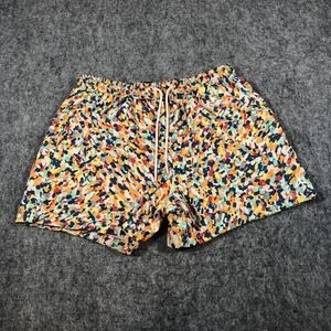 Vintage Y2K Jordan 2XL Abstract Print Swim Trunks Drawstring Mesh